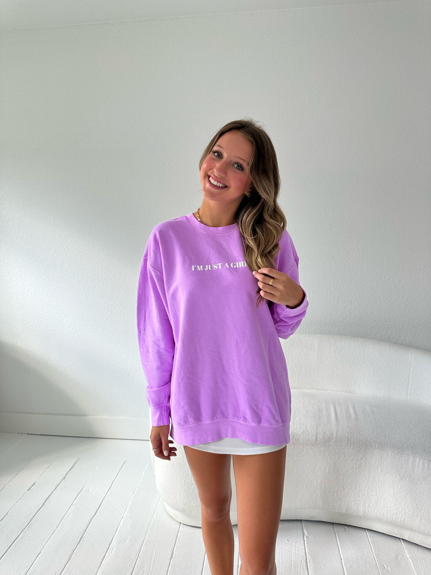 GIRLS JUST WANT TO HAVE FUN Crewneck